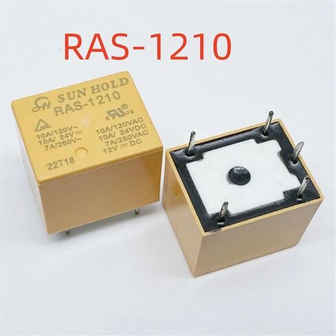 1pc RAS-0910 ; RAS-1210 ; RAS-1215 ; RAS-2415 ; RAS-0915 ; RAS-1220M (T73C-9V/12V/24V) Relay 5pins(Yellow RAS-1210 12V) in Kuwait