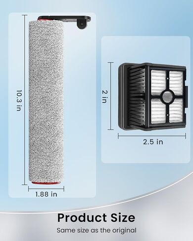 (7pcs) HEPA Filters & Replacement Parts Kit Brush Rollers Compatible Parts Accessories Kit For Tineco Floor ONE S6/S7 Pro Wet Dry Vacuum Cleaner, Replacement Inclue 3 Vacuum Filter, 3 Brush Rollers in Kuwait