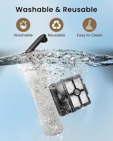 (7pcs) HEPA Filters & Replacement Parts Kit Brush Rollers Compatible Parts Accessories Kit For Tineco Floor ONE S6/S7 Pro Wet Dry Vacuum Cleaner, Replacement Inclue 3 Vacuum Filter, 3 Brush Rollers in Kuwait