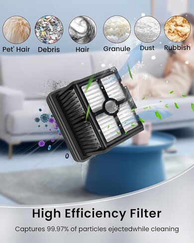 (7pcs) HEPA Filters & Replacement Parts Kit Brush Rollers Compatible Parts Accessories Kit For Tineco Floor ONE S6/S7 Pro Wet Dry Vacuum Cleaner, Replacement Inclue 3 Vacuum Filter, 3 Brush Rollers in Kuwait