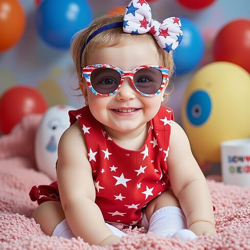 4.5" Baby Girl Bows 3 Pack Soft Headband High Stretchy Hairbows Newborn Toddler(White&Red&Blue in Saudi Arabia