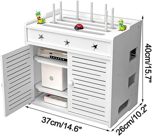 Router Shelf, 4-Shelf WiFi Router Storage Box, Modern Style, Floating Shelf, Router Storage in Saudi Arabia