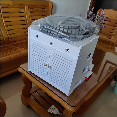 Router Shelf, 4-Shelf WiFi Router Storage Box, Modern Style, Floating Shelf, Router Storage in Saudi Arabia