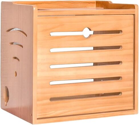 Router Storage Box，WiFi Router Storage Box, Wireless WiFi Storage Case, Router Shelf, Home Multimedia Weak Current Case, Wooden Decorative Shielding Box(B,32x23x30cm) in Saudi Arabia