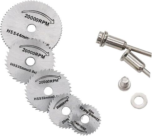 Homsfou Mini Circular Rades 7pc مجموعة 22 مم/25 مم/32 مم/35 مم/44 مم قاطع دوار لقطع المعادن الخشبية in Kuwait