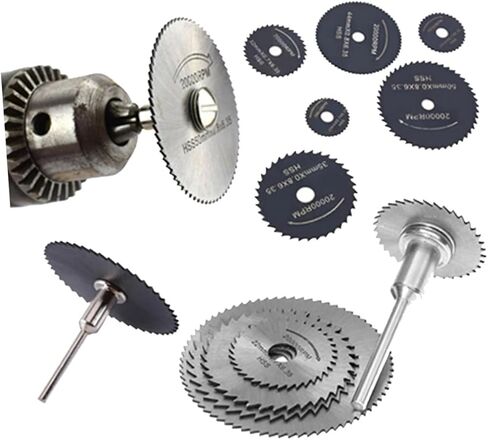 Homsfou Mini Circular Rades 7pc مجموعة 22 مم/25 مم/32 مم/35 مم/44 مم قاطع دوار لقطع المعادن الخشبية in Kuwait