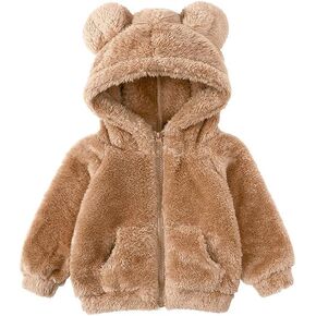 Baby Boy's Winter Hooded Fleece Zipper Coat Outwear