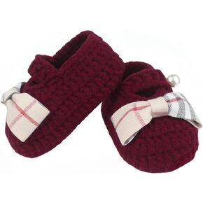 Baby Booties Newborn Soft First Walkers Cozy Shoes Hand Crochet Knit Booties for Toddler Infant Girl