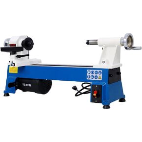 Benchtop Wood Lathe, Benchtop Cut-Off Saw Miniature Compound-Cutting, Mini Wood Turning Lathe for Woodworking 1/2HP Multifunctional Power Wood Lathe for Crafts