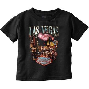 Las Vegas Nevada Casino Fireworks Toddler Baby Graphic T Shirt