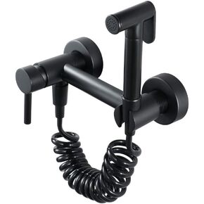 Black Hot and Cold Suit HandheldSprayer Set,Premium Pressure-Free Spray Gun Blackwater Shattaf,Shower Cloth Diaper Spray Attachment,Toilet Cleaner,Pressure