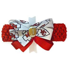 Chiefs Baby Girl Boutique Bow Crocheted Headband (Headband)