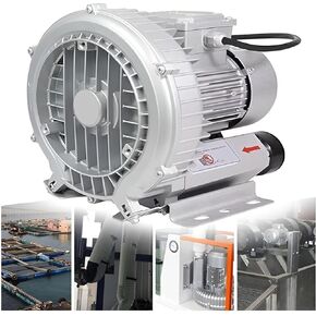 Regenerative Blower High Pressure Vortex Ring Blower Sewage Aeration Vortex Blower Single Phase Turbine Blower Aquaculture Vortex Air Blower Pump 0.16HP - 2.04HP Electric Air Pump(220V,180W)