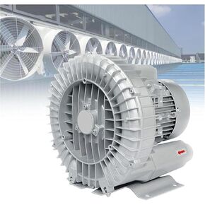 High-Pressure Regenerative Blower High Pressure Vortex Ring Blower Sewage Aeration Vortex Blower, Industrial Vacuum Pump - Vortex Blower 0.16HP - 1.48HP Regenerative Air Pump for Sewage Aeration(120W/