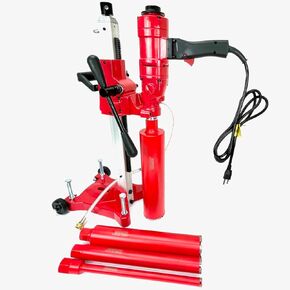 BLUEROCK Model 4Z1RB Package Deal 1"-4" Diamond Bit Set 4Z1 Core Drill with Rolling Base 2-Speed Concrete Coring