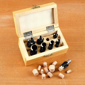 Woodriver 8-Piece Deluxe Plug Cutting Kit