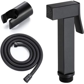 Premium Stainless Steel Bathroom Copper Square Black Nozzle,Shattaf Sprayer Best Used for Personal Hygiene and Potty Toilet Sprayer