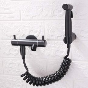 for Black Bifunctional Spray Support Shower Unique Spring Hose,Premium Stainless Steel Best for Cloth Diaper Sprayer,Hand Heldfor Shattaf Shower