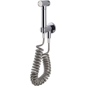 HandSpray kit Compatible with Portable Toilet shattaf Cloth Diaper sprayers Compatible with Optimal Personal Hygiene T-Adapter Valve Hose Holder Chrome Wall Mounted