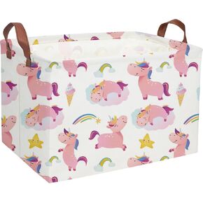 Rectangular Butterfly Baskets Girls Basket Kids Storage Bins Toy Storage Bin Organizer Box Room Decor for Home(Purple Butterfly)