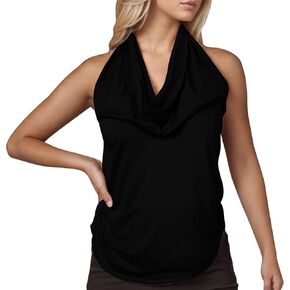 Womens Summer Sleeveless V Neck Halter Tank Tops Pleated Casual Cami Blouse Dressy Shirts Club Party Outfits Clothes