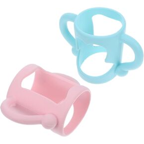 Milk Bottle Handle Set Silicone Baby Bottle Handles Easy to Install Clean Safe for Newborn Boys and Girls