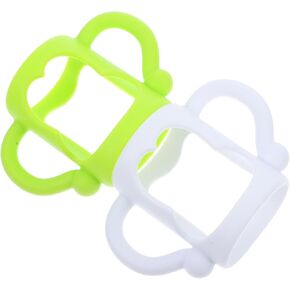 2pcs Silicone Bottle Handles Non- Grip for Newborns Easy to Install Bottle Accessories Compatible