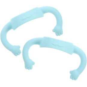 Vaguelly Baby Bottle Handles 2 Pack Soft Silicone Feeding Bottle Handle Non-slip Design Easy to Clean