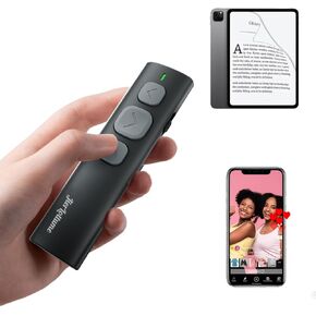صفحة Turner لأجهزة iPad iPhone ، جهاز التحكم عن بُعد في Bluetooth ، تم تمرير الفيديو القصير لـ Tiktok Youtube ، مصراع كاميرا iPhone للصور ومقاطع الفيديو ، مفتاح الموسيقى - نطاق 33 قدمًا ، Type -C ، مع أزرار هادئة كبيرة