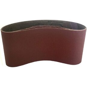 Premium 4" X 21-3/4" Aluminum Oxide Cloth Sander Belts | For Metal, Car Restoration, Wood, Composites, and Paint (6 Pack, 100 Grit)