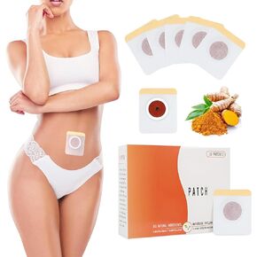 Belly Patch, Natural Belly Sticker for Women and Men, Sweatproof Patches,Breathable Herbal, Waterproof Stickers for Women, Abdomen Belly Pads Navel Sticker (30Pcs)