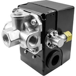 Pressure Switch Fit for Ingersoll Rand Reciprocating Air Compressor 2340 2475 2545 7100 Replace 23474570-A with Unloader and 4 Port On/Off Lever, 135-175 PSI