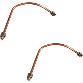 Aluminum Air Compressor Exhaust Tube Replacement Copper Tone,Air Pipe Air Pump Spare Parts,Easy to Install (10 x 450mm/0.4" x 17.7")(2PCS)