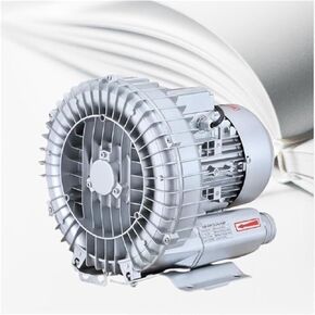 Vortex Ring Blower,Regenerative Blower, High-Pressure Industrial Vacuum Pump for Air Blowing Or Suction Sewage Aeration Vortex Blower Single Phase Low Noise(750W/1.01HP)