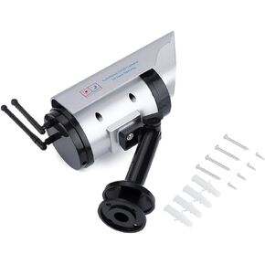 Solar Powered Dummy Security Camera with LED Flashing Indoor Outdoor Use for Deterring Theft