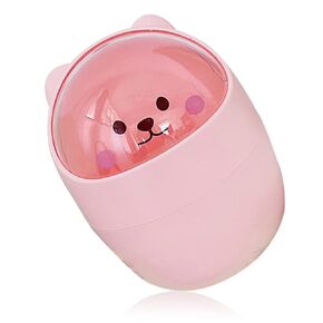 Mini Bear Trash Can Small Desk Trash Bin Slim Lid for Desktop Shake Lid Office Decor