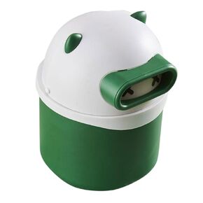 Zerodeko Mini Desk Trash Can Lid Elegant Panda Design Desktop Dear Sucket Discorative Wastebasket Case for Office Bathroom Car 1pc Green