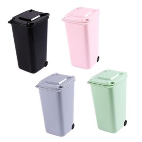 Garneck Plastic Desktop Trash Can Organizer Bin Garbage Bin Countertop Trash Can Storage Container Random Color