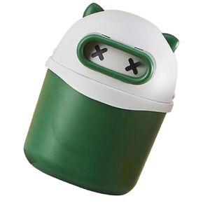 Panda Design Case Lid Trash Can Small Desktop Wastebasket for Office Home