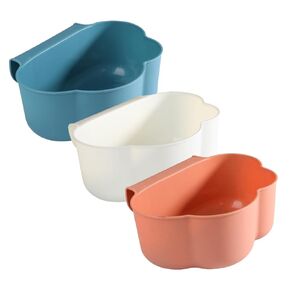 Compost Bin Kitchen Hanging 3pcs Cloud Shape Trash Can Pp Material Large Opening Sturdy Space-Saving