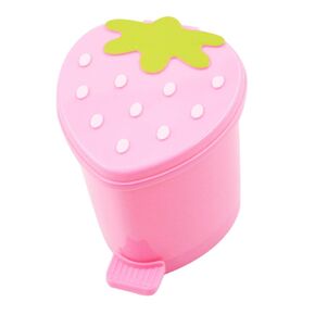 Desk Mini Trash Can Small Container for Car Office Bedroom Bedside Desktop Rubbish Bin Pink Aesthetic Wastebasket