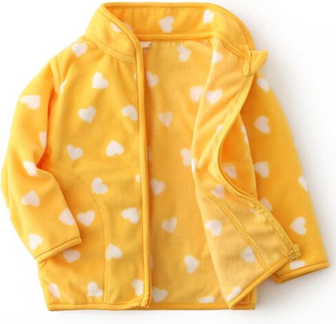 Toddler Fleece Jacket Baby Boys Girls Zip Up Long Sleeve Spring Fall Lightweight Warm Outerwear in Saudi Arabia