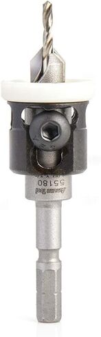 Amana Tool 55182 Carbide Tipped 82 Degree Countersink with Adjustable Low Friction Depth Stop For Festool CENTROTEC System 3/8 D x 1/8 Drill D in Saudi Arabia