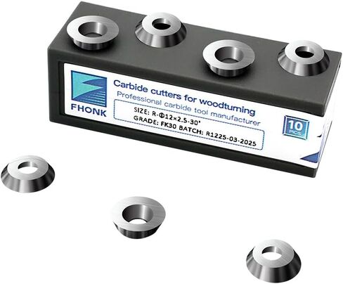 12mm Round Carbide Inserts Knives, Carbide Cutters for Woodworking Turning Tools, Wood Finisher Hollower Tools, 10 Pieces (R-φ12x2.5-30°) in Saudi Arabia