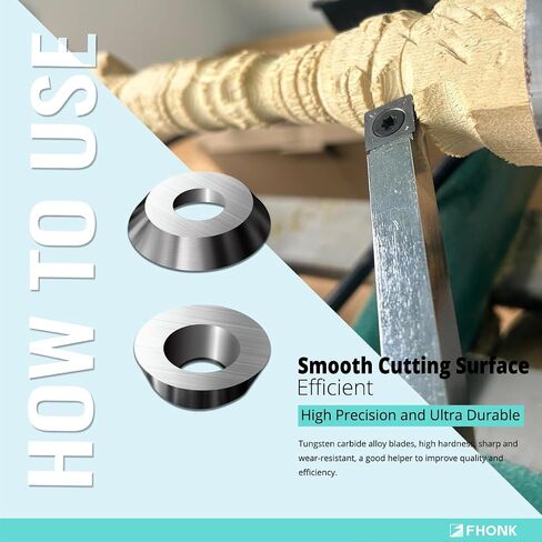 12mm Round Carbide Inserts Knives, Carbide Cutters for Woodworking Turning Tools, Wood Finisher Hollower Tools, 10 Pieces (R-φ12x2.5-30°) in Saudi Arabia