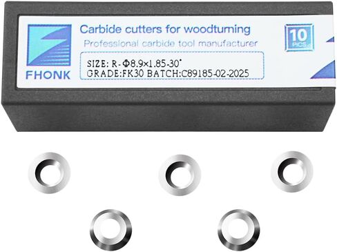 12mm Round Carbide Inserts Knives, Carbide Cutters for Woodworking Turning Tools, Wood Finisher Hollower Tools, 10 Pieces (R-φ12x2.5-30°) in Saudi Arabia