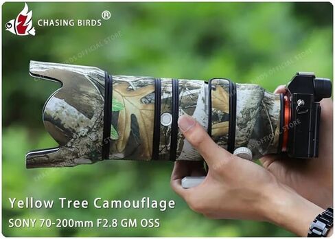مطاردة الطيور الممولة معطف عدسة مقاومة للماء لـ Sony Fe 70-200mm F2.8 GM غطاء واقعي للعدسة مقاومة للطول (REED Camouflage) in Kuwait