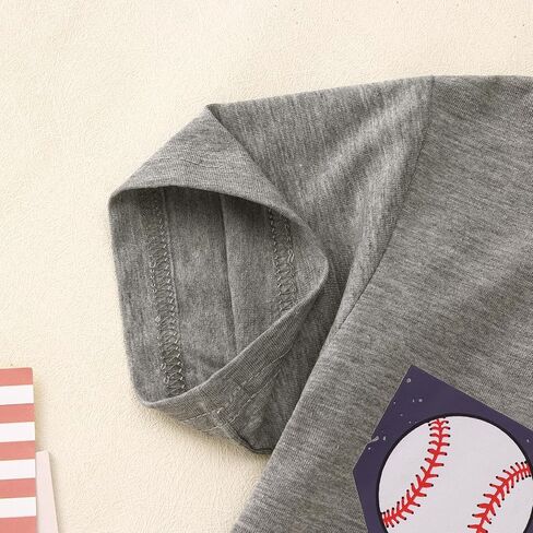 Ritatte Toddler Baseball Shirt Baby Boy Baseball Graphic T-Shirt Outfit Sports Lover Short Summer Tops Tops in Kuwait
