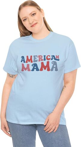 American Mama Babe 4th of July Matching Shirts Fourth of July Mother Daughter Tshirts Mama Mini Mommy and Me Matching Outfits in Saudi Arabia