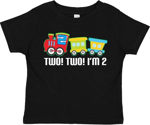 inktastic 2nd Birthday 2 2 Train Outfit Toddler T-Shirt in Saudi Arabia